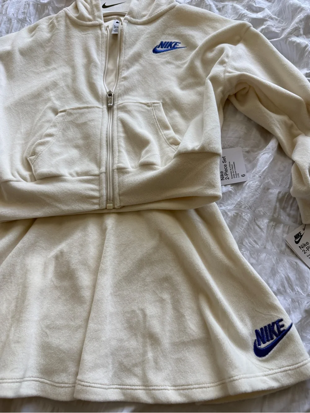 Nike kids zip up jacket and skirt set